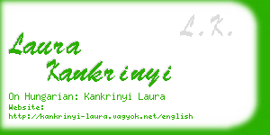 laura kankrinyi business card